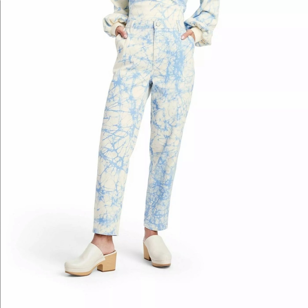 Rachel comey x target marble print high rise blue jeans